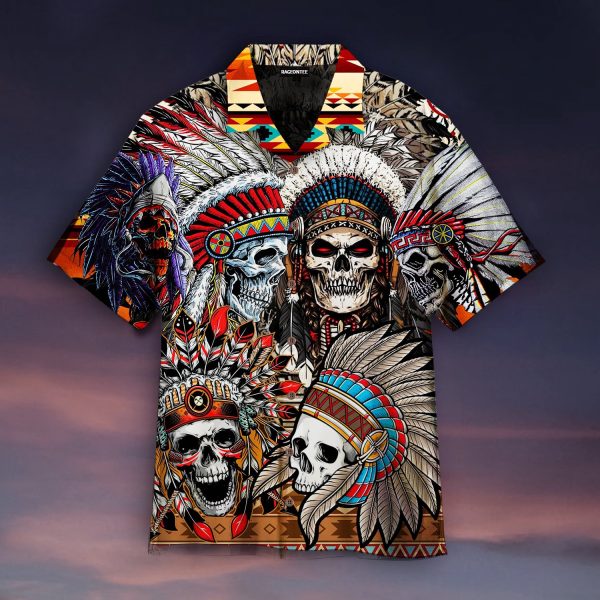 Apache Skull Be Strong When You Are Weak Hawaiian Shirt Unisex Adult