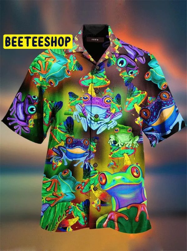 Apayprint- Frog Vintage Shirt 3d All Over Printed Trending Hawaiian Shirt-1