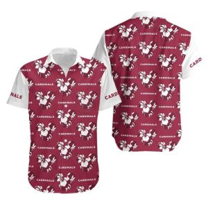 Arizona Cardinals Mickey And Flowers Hawaiian Shirt For Fans-1