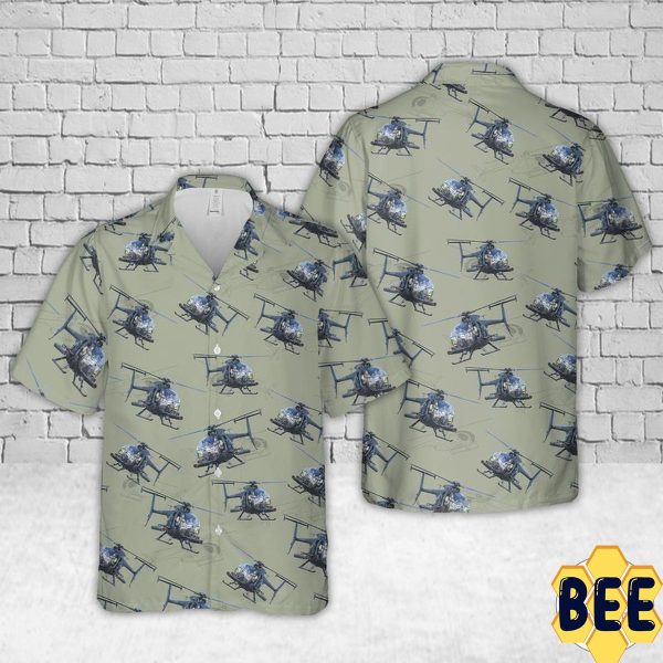 Army Md Helicopters Mh-6 Little Bird Art Trending Hawaiian Shirt-1