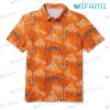 Astros Hawaiian Shirt Orange Background Palm Leaf Hibiscus Flower Houston Astros Gift