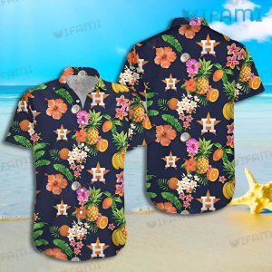 Astros Hawaiian Shirt Tropical Fruit Flower Banana Leaf Houston Astros Gift