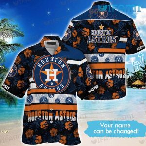 Astros Hawaiian Shirt Tropical Plants Big Logo Houston Astros Gift