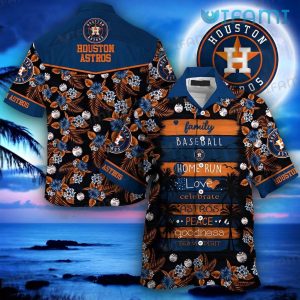 Astros Tropical Shirt Baseball Home Run Love Peace Houston Astros Gift