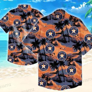 Astros Tropical Shirt Volcano Car Coconut Tree Houston Astros Gift