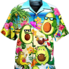 Avocado Mens Hawaiian Summer Fruit Shirt