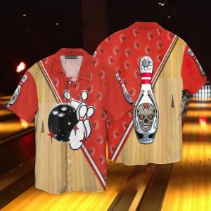 Awesome Bowling Ball Skull – Hawaiian Shirt