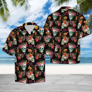 Awesome Skull Art – Skull Unisex Hawaiian Shirt Summer Hawaiian