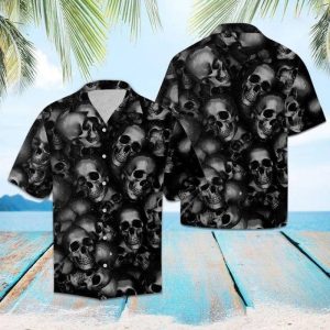 Awesome Skull Pattern Hawaiian Shirt