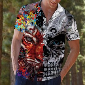 Awesome Tiger Skull Hawaiian Shirt