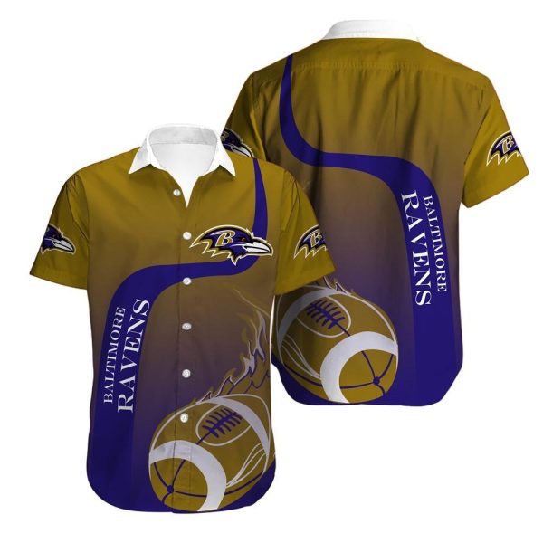Baltimore Ravens Cool Hawaiian Shirt For Fans-1