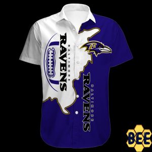 Baltimore Ravens Nfl Art Trending Hawaiian Shirt-1