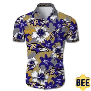 Baltimore Ravens Nfl Floral Trending Hawaiian Shirt-1