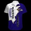 Baltimore Ravens Nfl Hawaiian Button Shirt-1