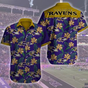 Baltimore Ravens Nfl Hawaiian Shirt Summer For Fans-1