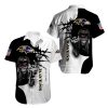 Baltimore Ravens button-up shirt Iron Maiden gift for Halloween
