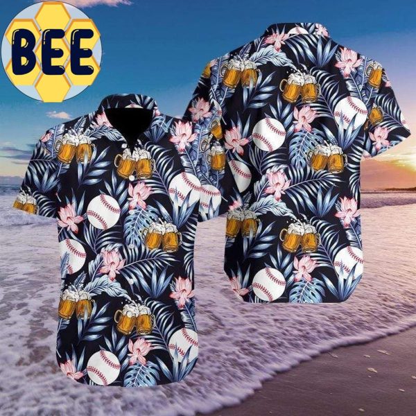 Baseball And Beer Tropical 2022 Hawaiian Shirts-1