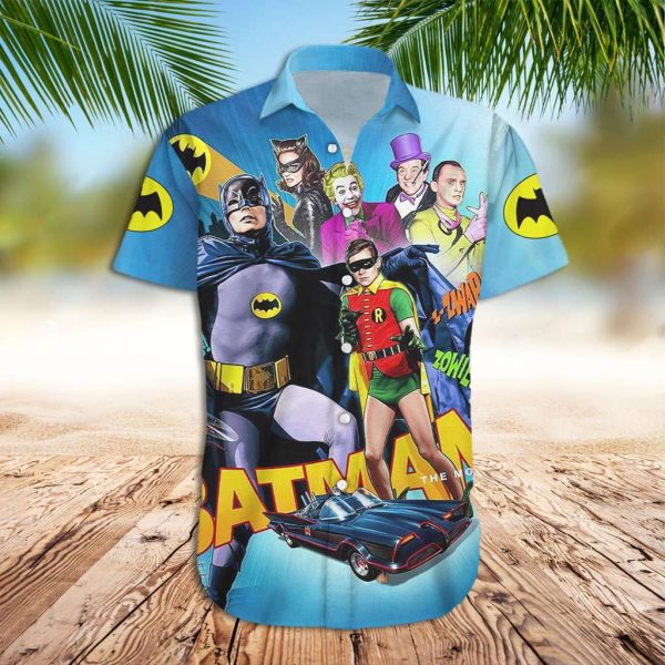 Batman Hawaiian Shirt Batman Movie 1966 Main Characters Hawaiian Shirt