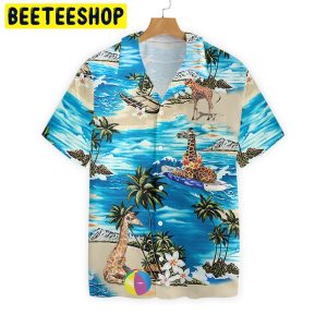 Beach Hawaii Giraffe Trending Hawaiian Shirt-1