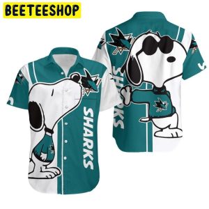 Beach San Jose Sharks Snoopy Lover 3d Printed Hawaiian Shirt-1