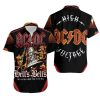 Beach Shirt Acdc Hell Bell Devil Skull Hawaiian Shirt