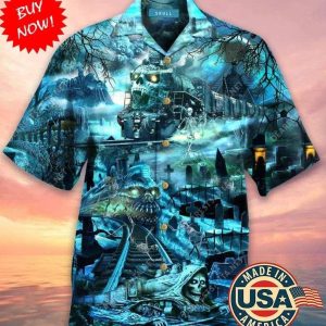 Beach Shirt Bus Skull Hawaiian Shirt