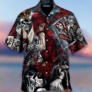 Beach Shirt Buy Hawaiian Aloha Shirts A Real Man And His Woman Skull Couple