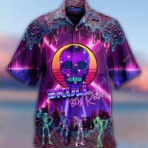 Beach Shirt Buy Hawaiian Aloha Shirts Retro Style Skull