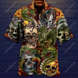 Beach Shirt Buy Skull Dragon Unisex Hawaiian Shirt-