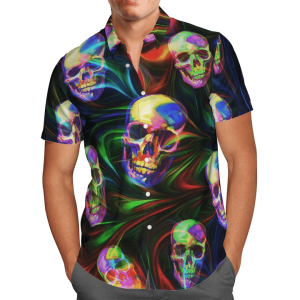 Beach Shirt Buy Skull Full Color Hawaiian Aloha Shirts-1