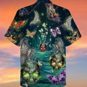 Beach Shirt Cover Your Body With Amazing Hawaiian Aloha Shirts Butterfly Skull