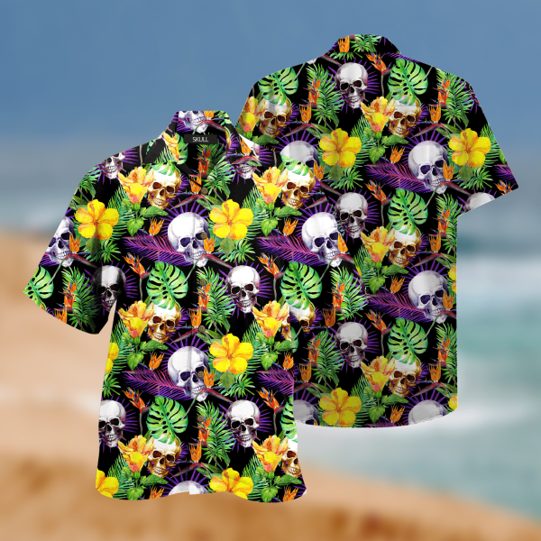Beach Shirt Discover Cool Amazing Skull Hawaiian Aloha Shirt