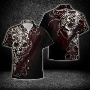Beach Shirt Find Skull Shoulder Wrap Skull Hawaiian Shirt
