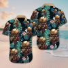 Beach Shirt Floral Skull Tropical Hawaiian Shirt