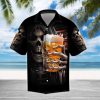 Beach Shirt Get Here Beer Skull Black Unisex Hawaiian Shirt
