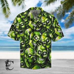 Beach Shirt Get Here Blue Skull Hawaiian Shirt