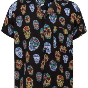 Beach Shirt Get Here Halloween Skull Hawaiian Shirt