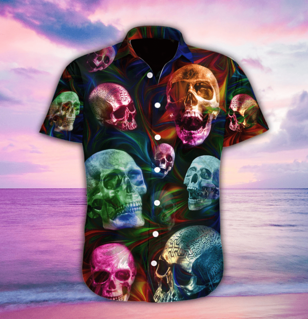 Beach Shirt Get Here Hawaiian Aloha Shirts Fantastic Skull