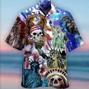 Beach Shirt Get Here Hawaiian Aloha Shirts Liberty Skull