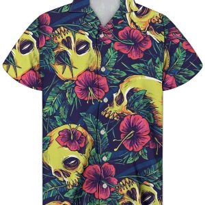 Beach Shirt Get Here Hawaiian Vintage Tropical Skull Shirts