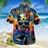 Beach Shirt Get Now Hawaiian Aloha Shirts Skull Flower Leaves-1