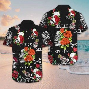 Beach Shirt Get Now Skull Hawaiian Shirt-1