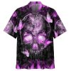 Beach Shirt Get Now Skull Magic Butterfly Purple Hawaiian Shirt