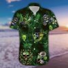 Beach Shirt Green Lets Get High Weed Skull Unisex Hawaiian Shirts