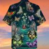 Beach Shirt Hawaiian Aloha Shirts Butterfly Skull