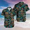 Beach Shirt Hawaiian Aloha Shirts Scuba Diving Skull Tropical