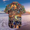 Beach Shirt High Quality Lets Play A Guitar Skull Unisex Hawaiian Aloha Shirt