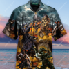 Beach Shirt High Quality Pirate Skull Treasure Hunting Unisex Hawaiian Shirt