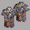 Beach Shirt Hippie Skull Skating Hawaiian Aloha Shirt