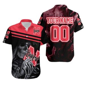 Beach Shirt Nebraska Huskers Maiden Skull Fan 3d Personalized Hawaiian Shirt